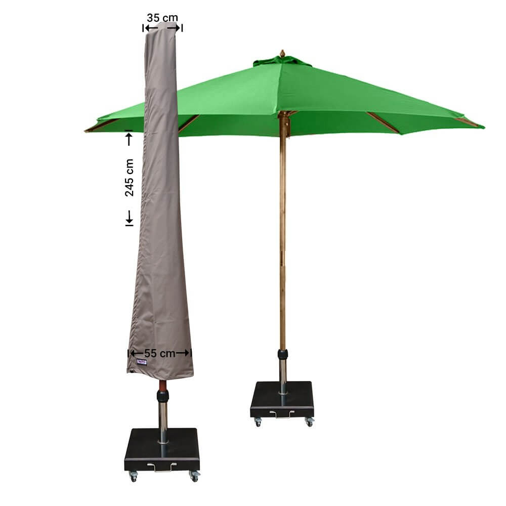 RUS245-completeLB96BZb4hw9oa Rechte parasol hoes 245 cm hoog