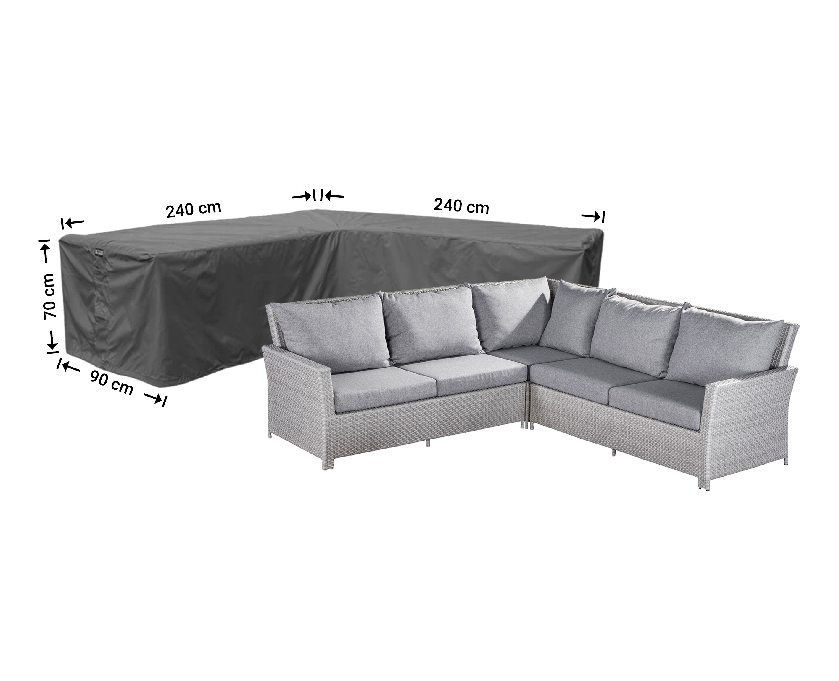 Raffles Covers L-shaped corner sofa covers with equal sides