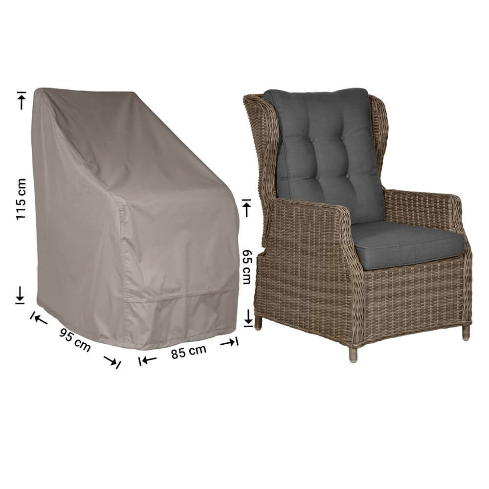 Protection cover for outdoor chair 95 x 85 H: 115 / 65 cm