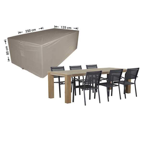 Cover for outdoor dining set 250 x 125 H: 80 cm