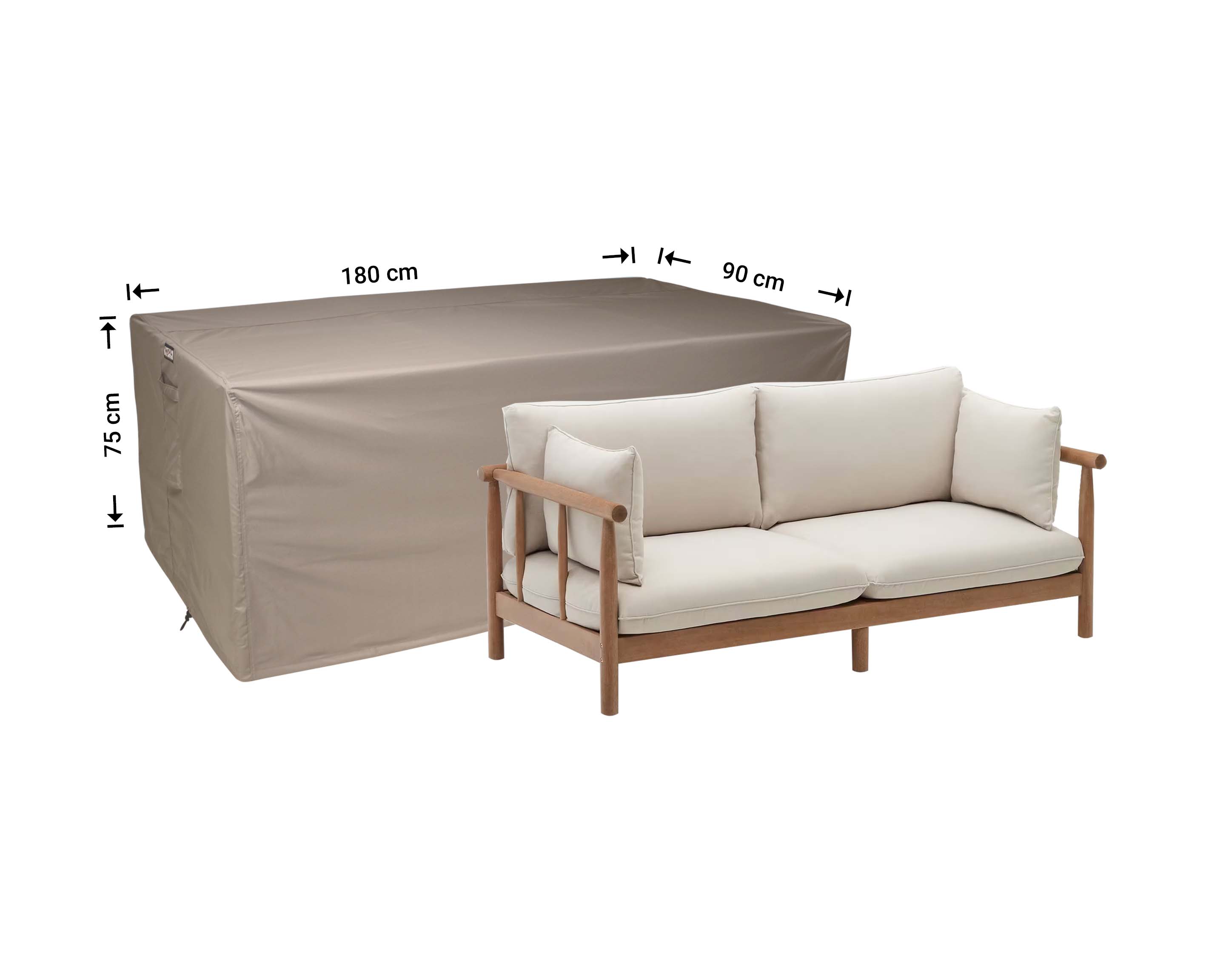 Cover for lounge sofa 180 x 90 H: 75 cm Cover for lounge sofa 180 x 90 H: 75 cm