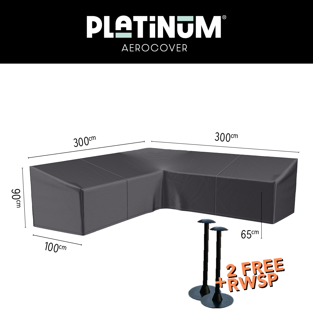 Lounge corner cover 300 x 300 x 100 H: 90 - 65 cm - high model