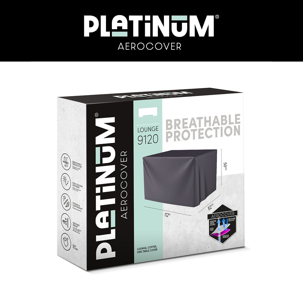 Rectangular Fire table Protection Cover 112 x 82 H: 50 cm