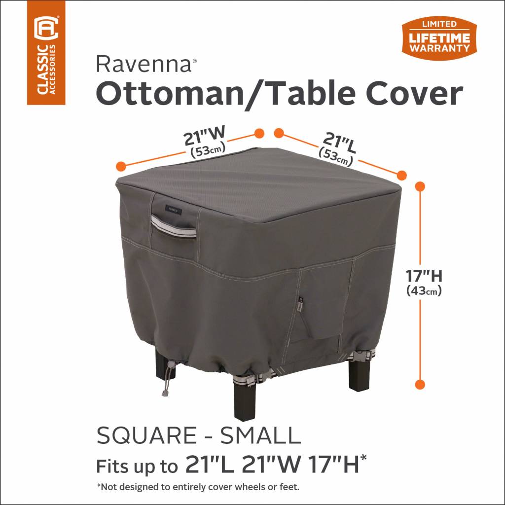 Footstool Cover 53 x 53 H: 43 cm