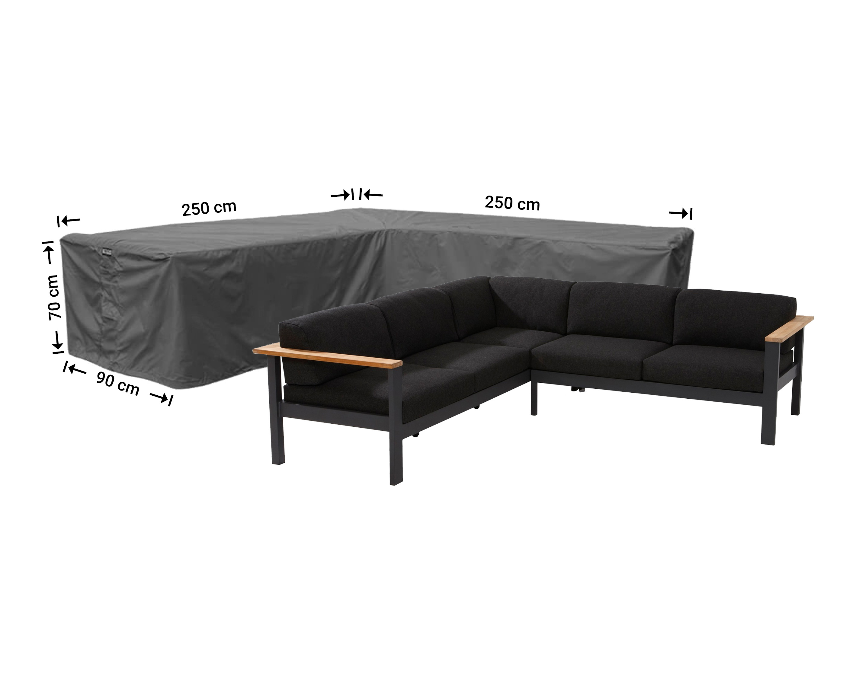 Raffles Covers L-shaped corner sofa covers with equal sides