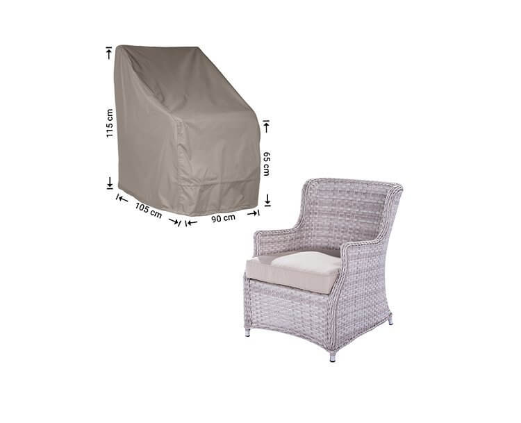 Protection cover for outdoor chair 105 x 90 H: 115 / 65 cm