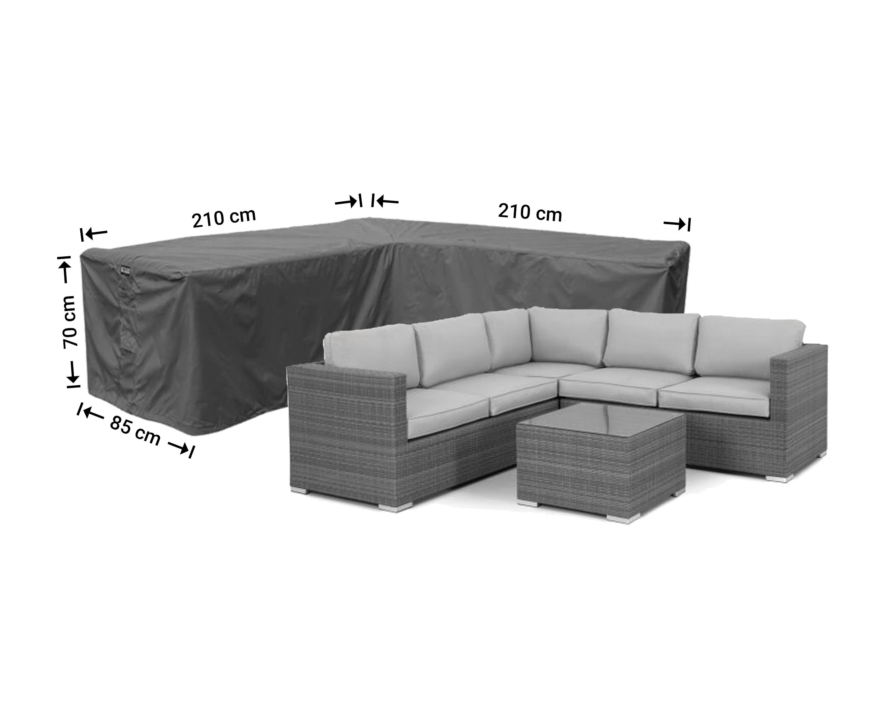 Raffles Covers L-shaped corner sofa covers with equal sides