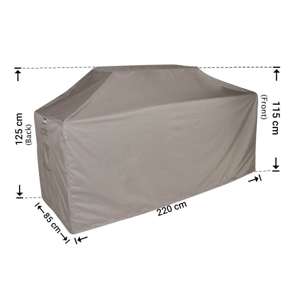 rbbq220OvTUSAk25bmN4LcB1B6E3SUvET Protection cover for an outdoor kitchen 220 x 80 H: 125 / 115 cm