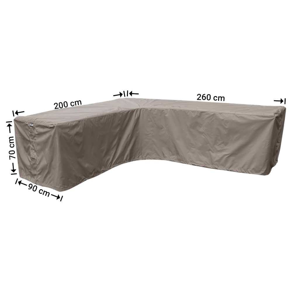 RHS260200leftfI1qN3rzLgoMd Tuinhoes voor hoekbank 260 x 200 x 90 H: 70 cm