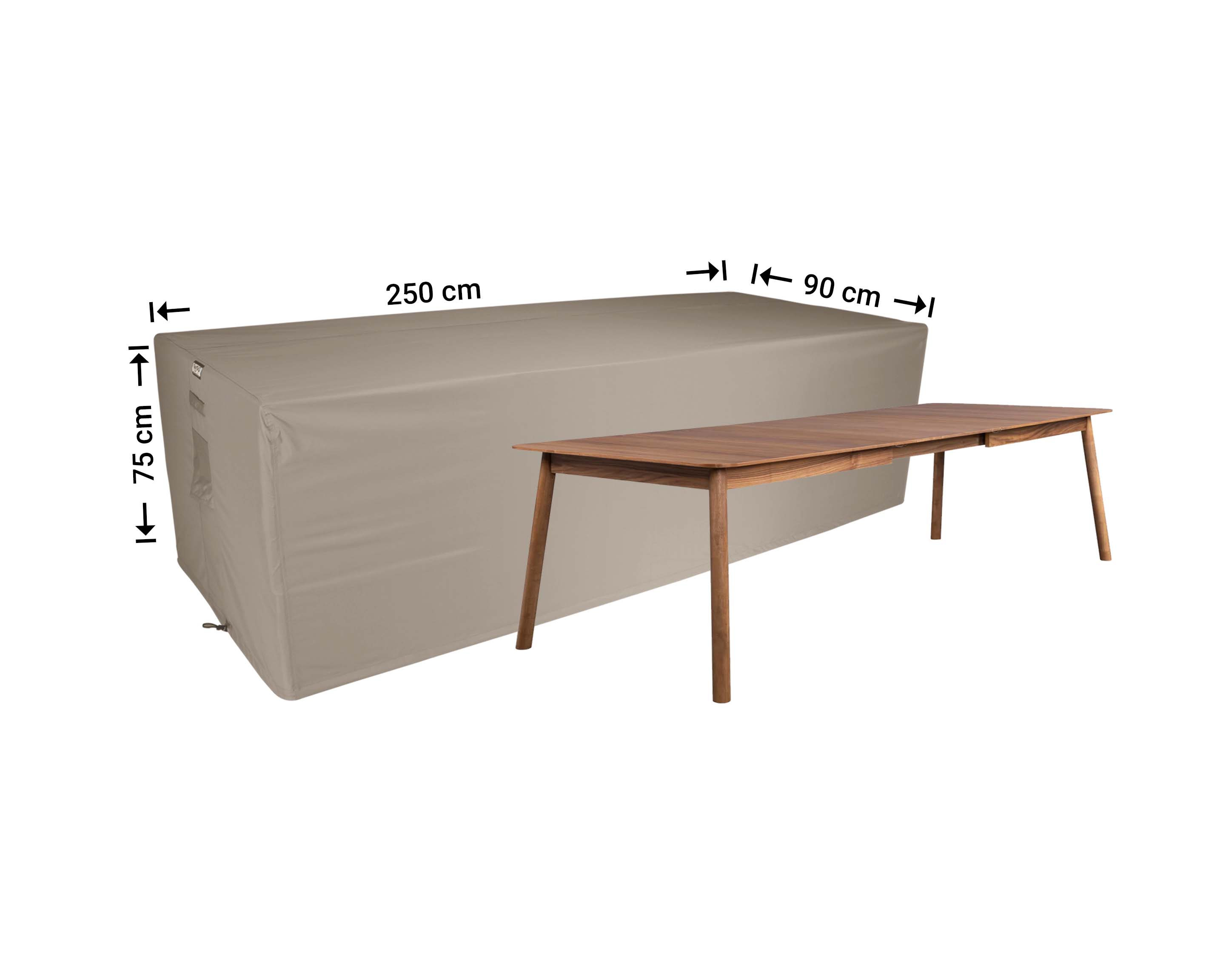 Protection cover table 250 x 90 H: 75 cm Protection cover table 250 x 90 H: 75 cm