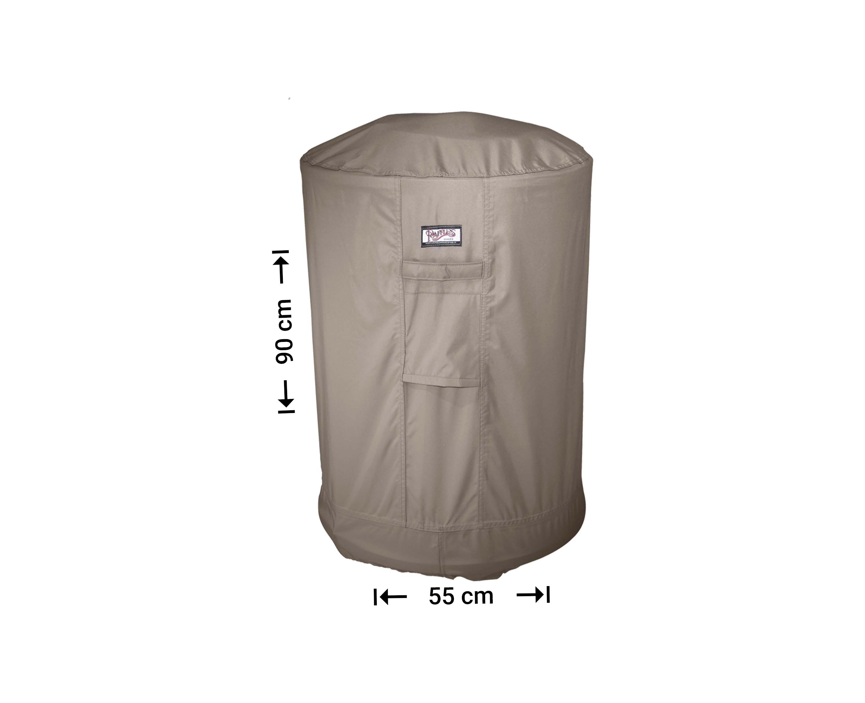 RBBQ55R_hoes-afmetingen Round barbecue cover Ø 55 H: 90 cm