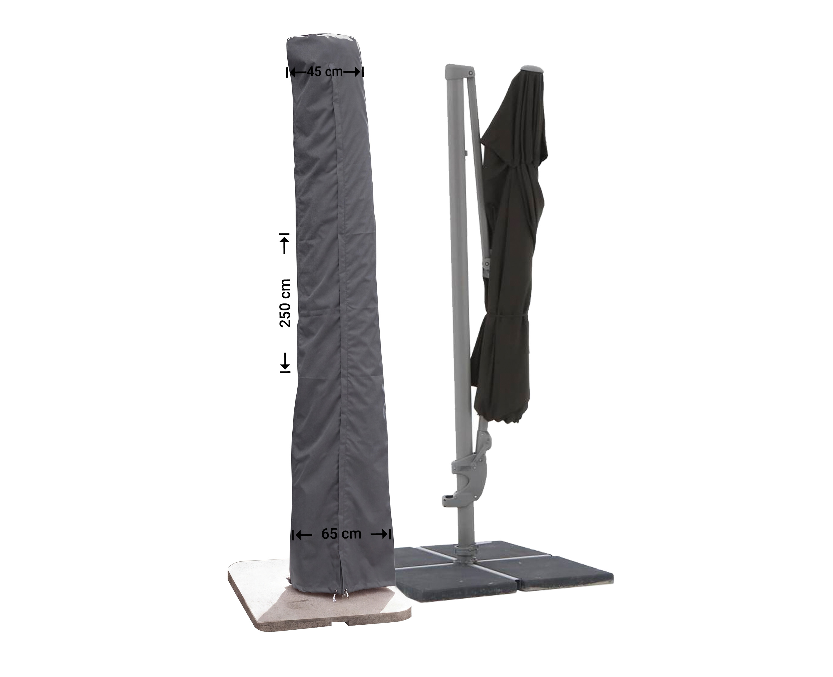 Raffles Covers parasol cover for centre pole and cantilever parasols