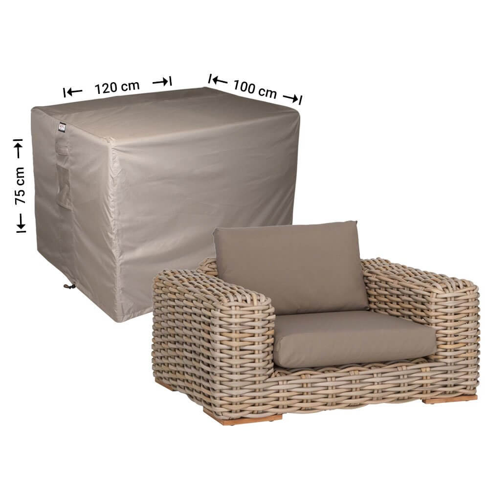 Lounge stoel hoes 120 x 100 H: 75 cm