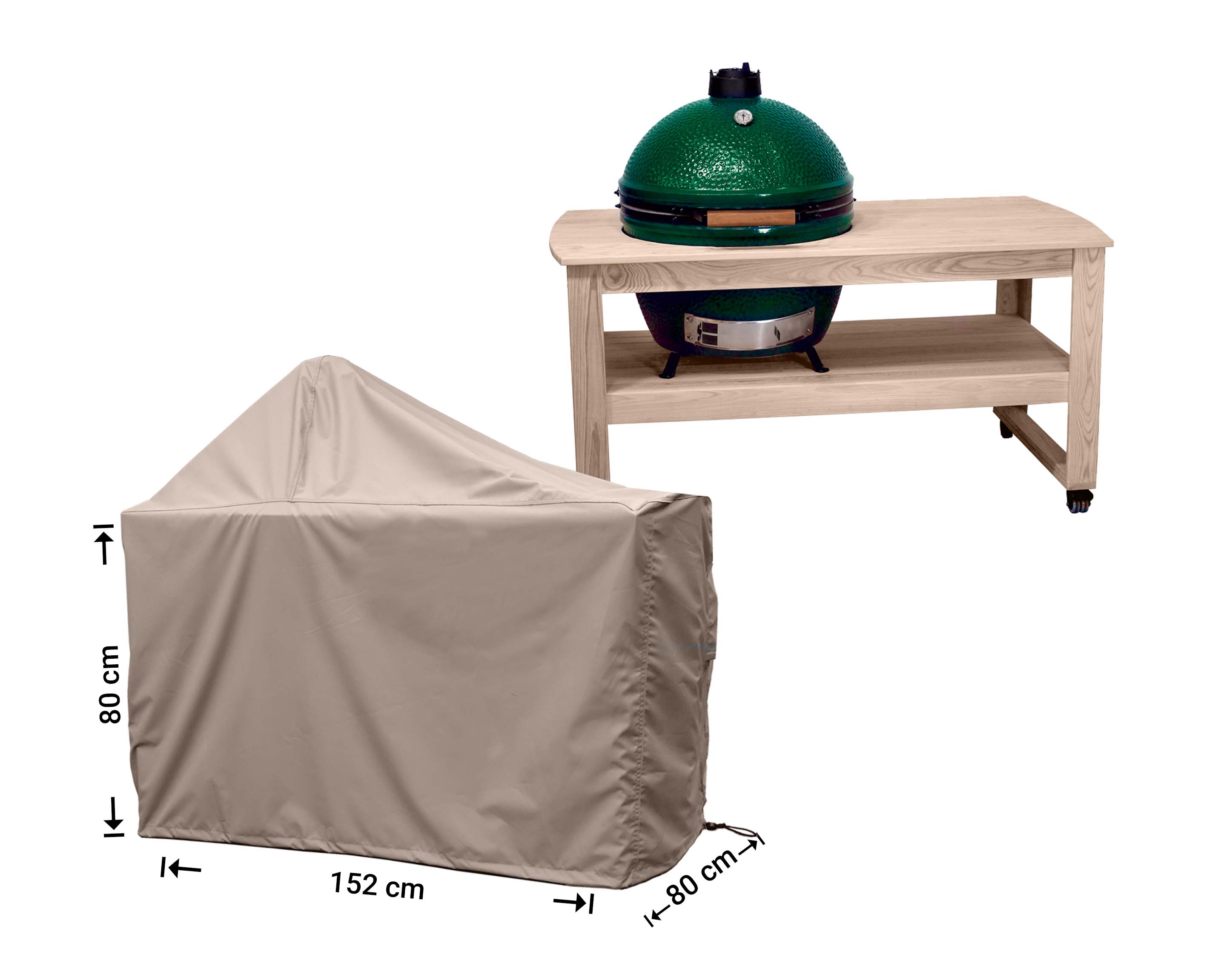 RBGE152_hoes Big green egg BBQ cover 152 x 80 H: 80 / 140 cm