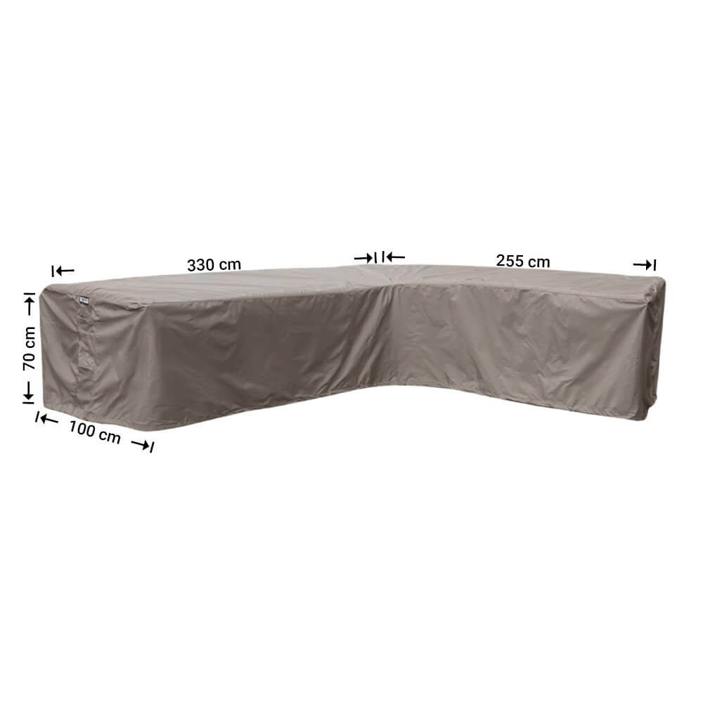 Beschermhoes voor lounge hoekbank 330 x 255 x 100 H: 70 cm