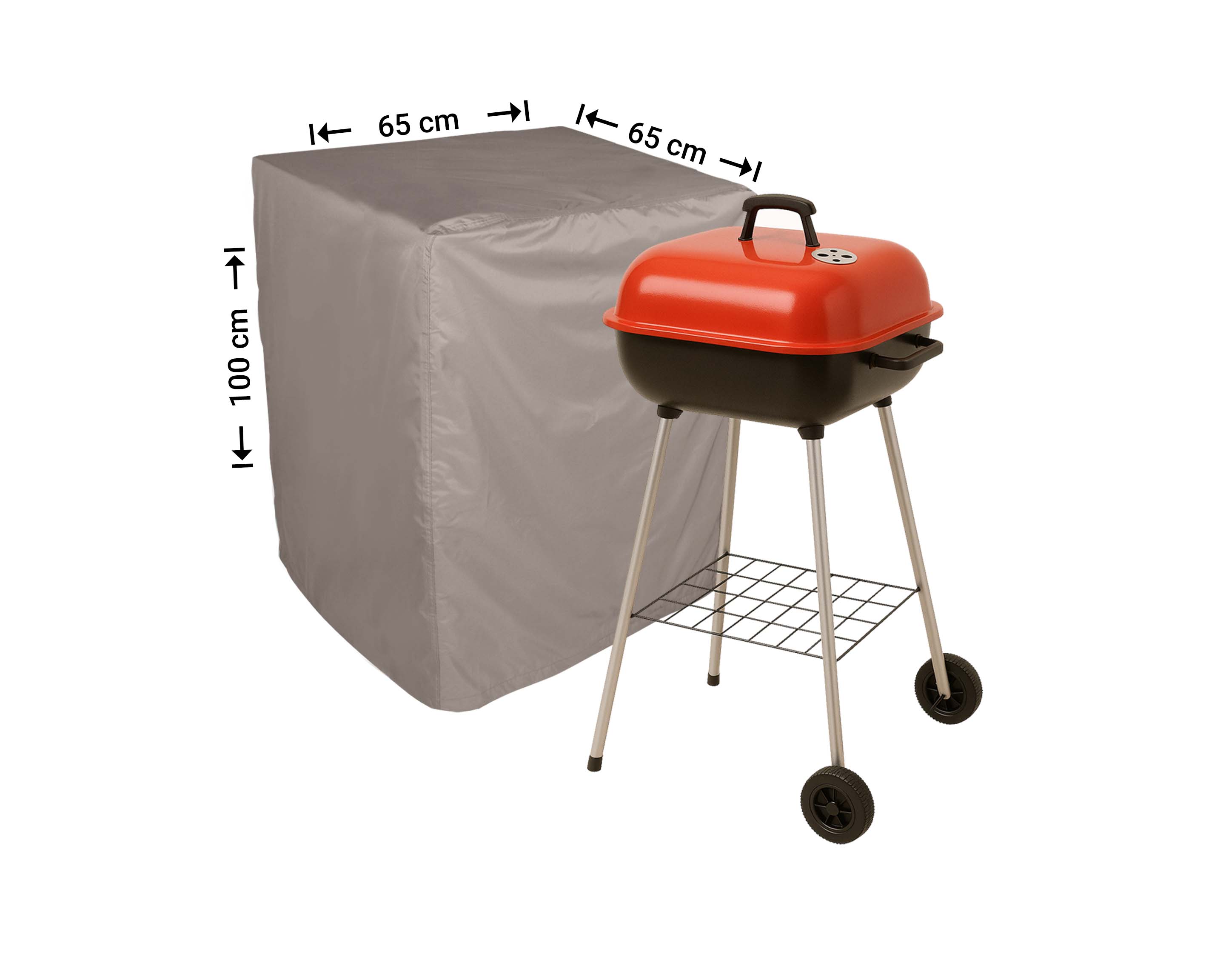 BBQ cover 65 x 65 cm, 100 cm high BBQ cover 65 x 65 cm, 100 cm high
