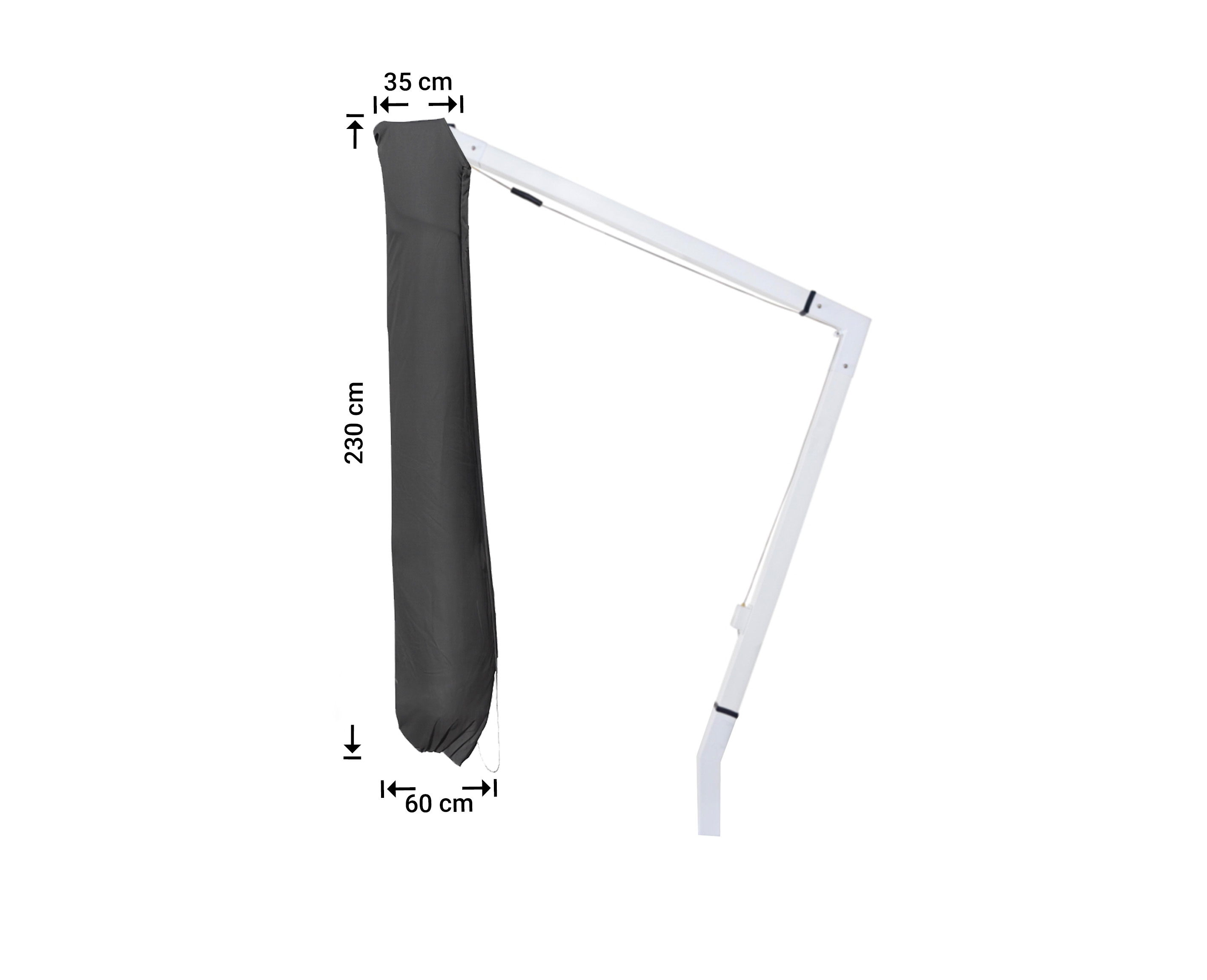 Cover for a hanging parasol, H: 280 cm Cover for a hanging parasol, H: 280 cm
