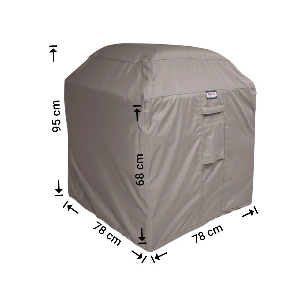 Square fire pit cover 78 x 78 H: 68/95 cm