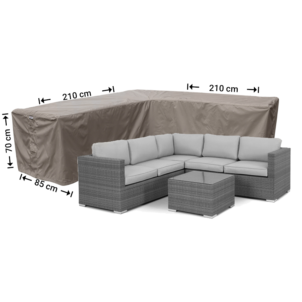 Corner sofa cover small 210 x 210 x 85, H: 70 cm