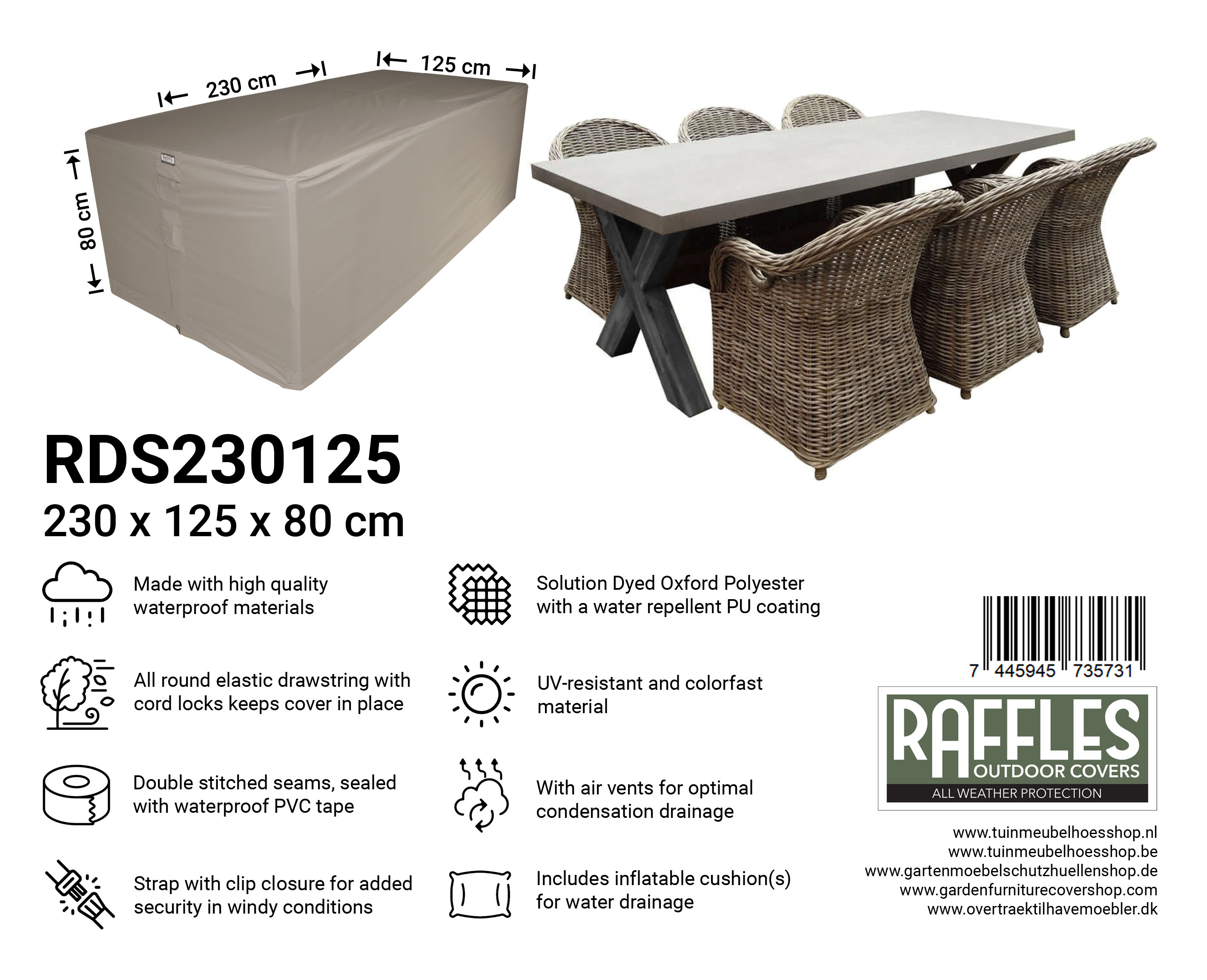 RDS230125_74459457357317MOmG9XJonx1a Protection cover garden set 230 x 125 H: 80 cm