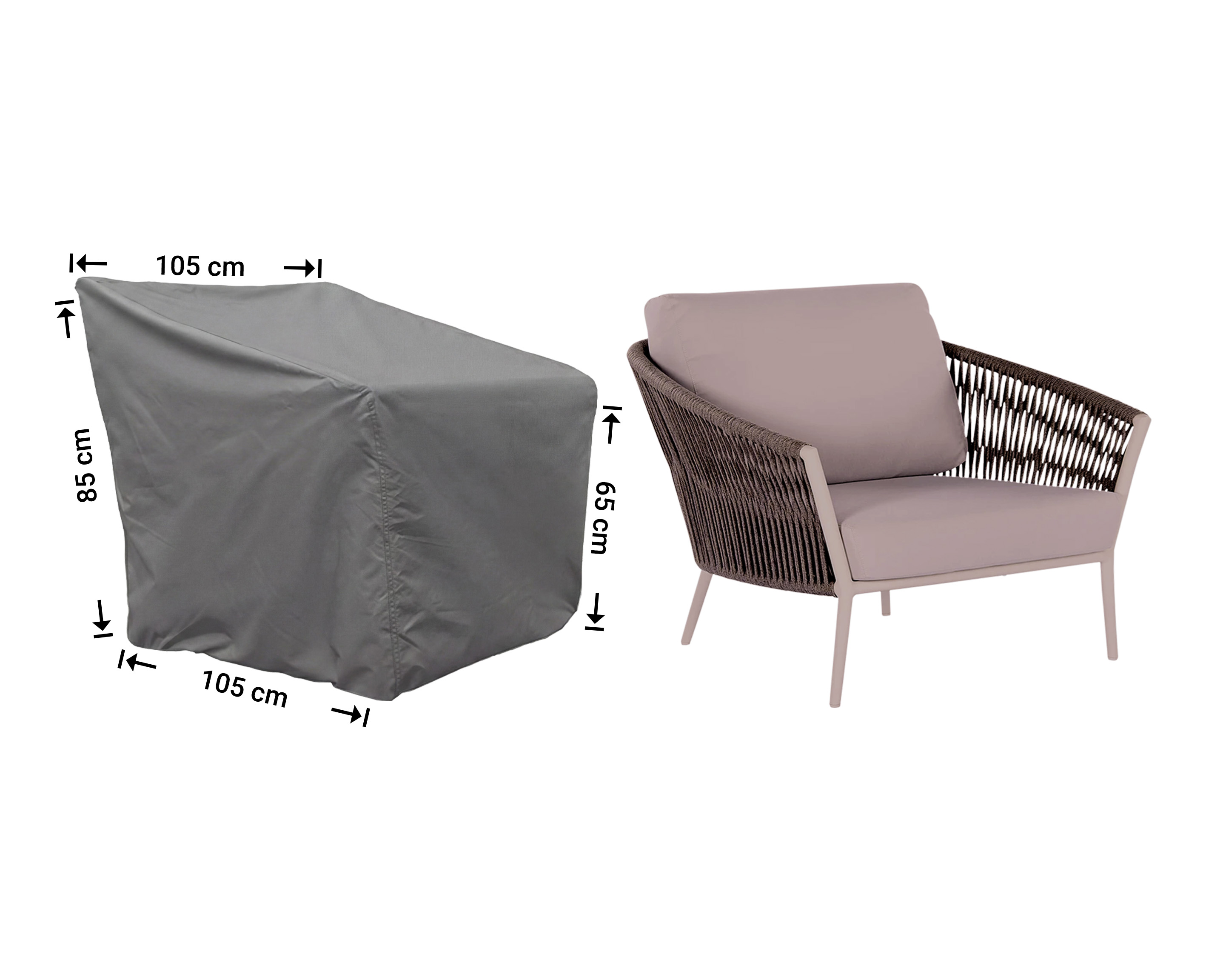 Raffles Covers lounge chair cover sloping high back