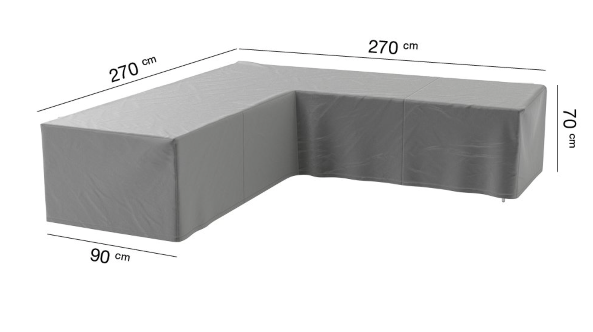 Cover lounge corner sofa 270 x 270 H: 70 cm