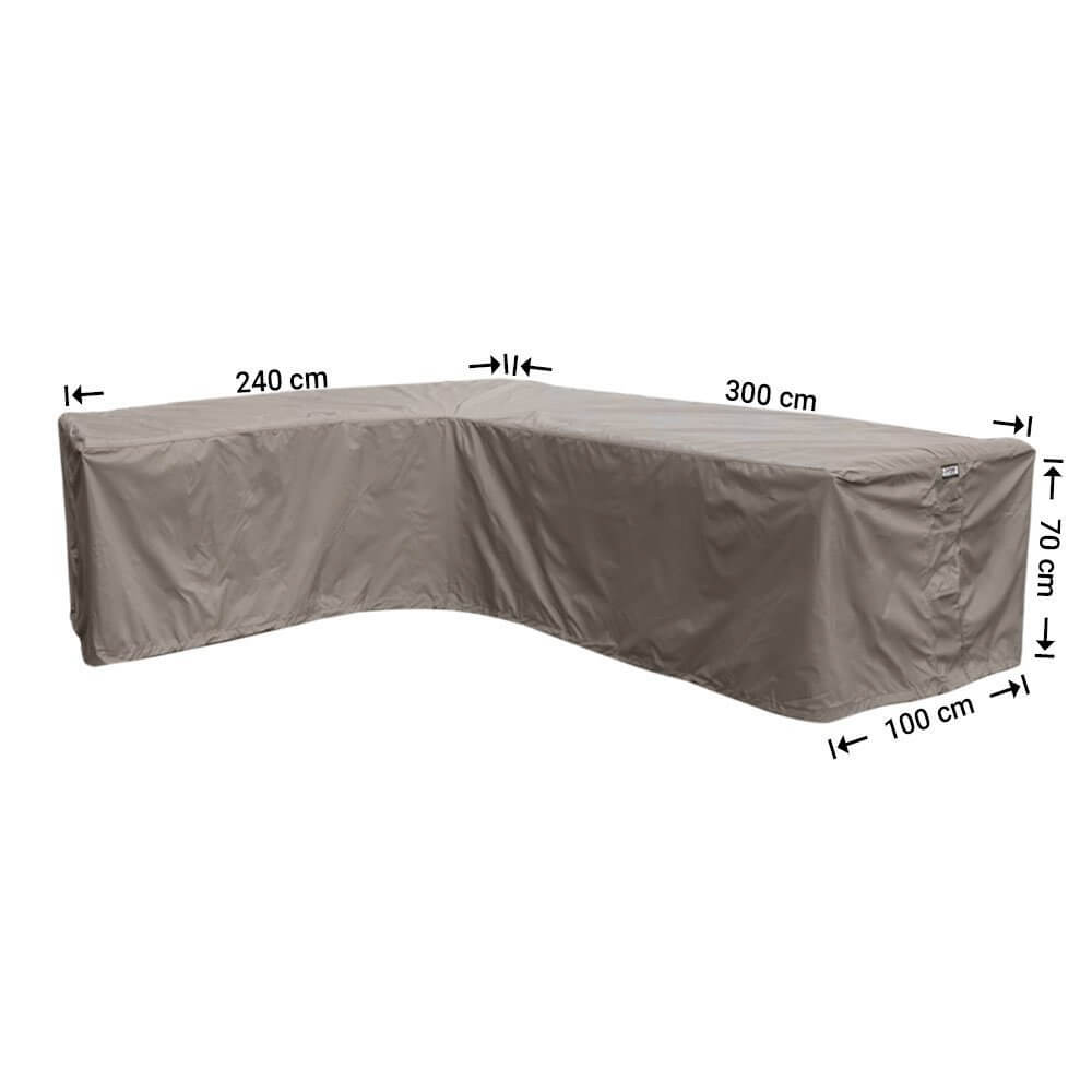 rhs300240lefttdxXox16GZZJ4 Hoekbank beschermhoes 300 x 240 x 100 H: 70 cm