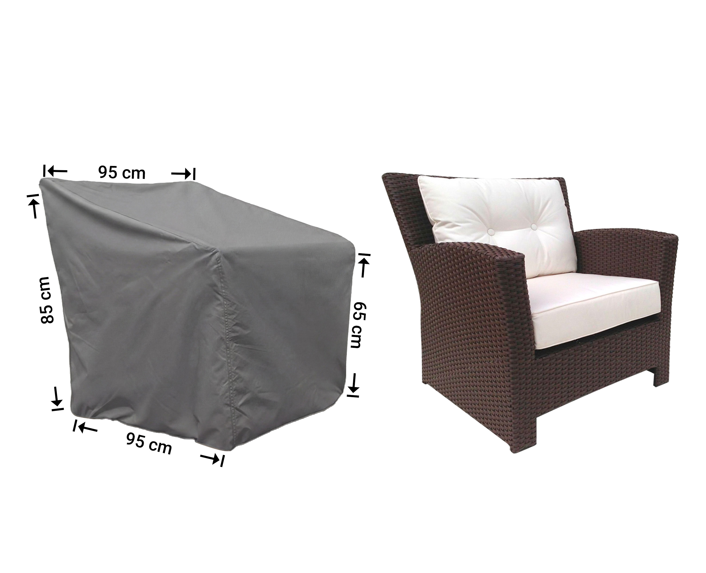 Raffles Covers lounge chair cover sloping high back