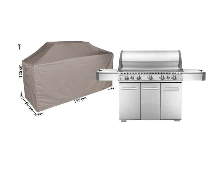 RBBQ195bEfmvobBefu15 Universal cover for barbecue 195 x 80 H: 125 / 115 cm