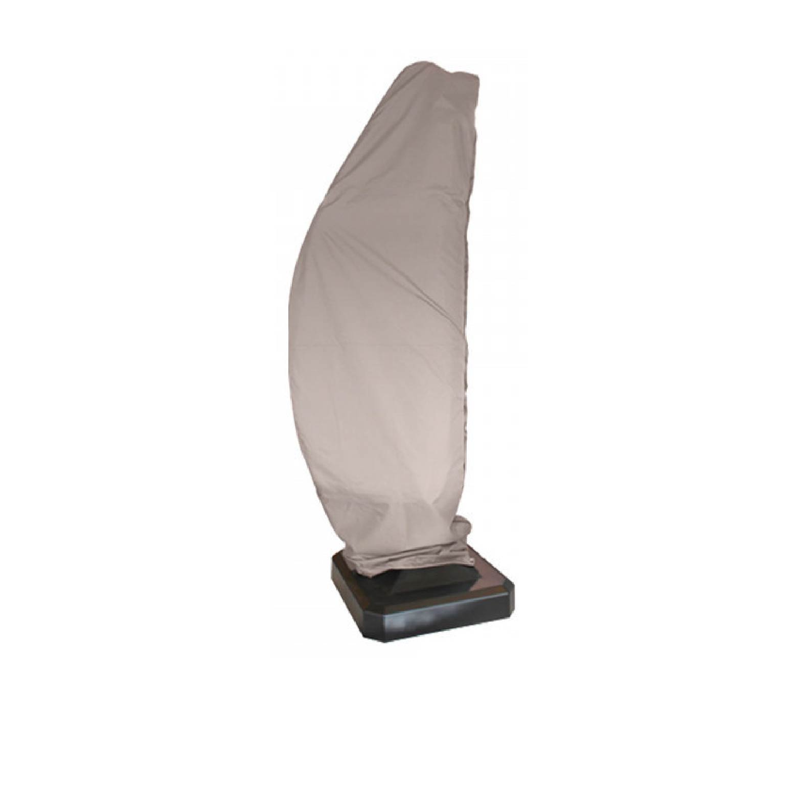 Curved parasol cover