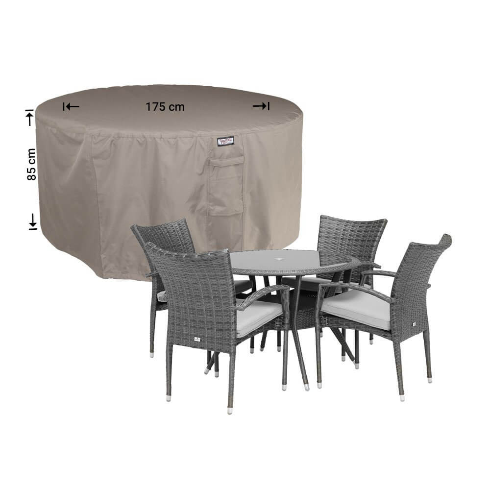 Cover for a round outdoor dining set Ø: 175cm & H: 85 cm