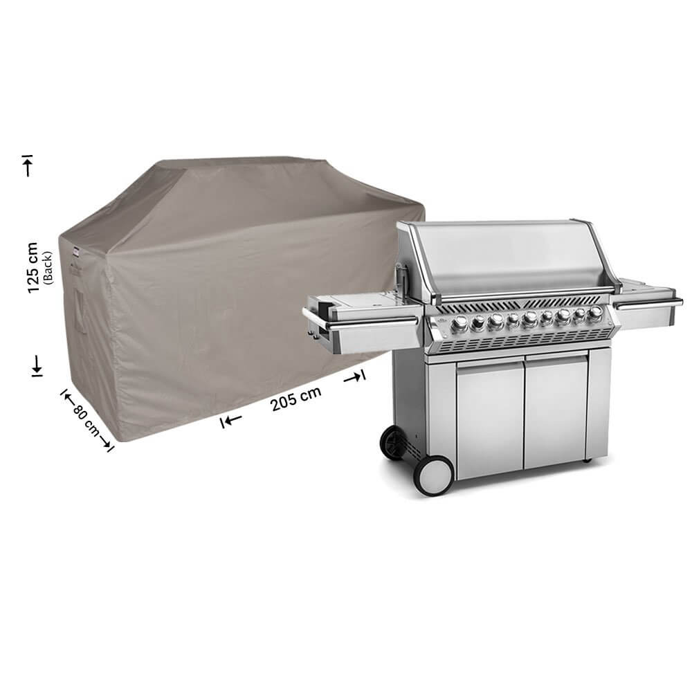 XL barbecue cover 205 x 80 H: 125 / 115 cm