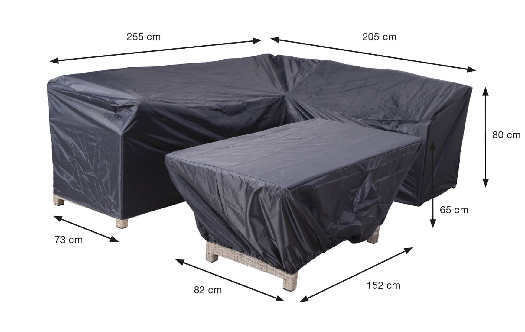 Protection cover complete loungeset (sofa+table) 255 x 205 x 73 H: 80 cm