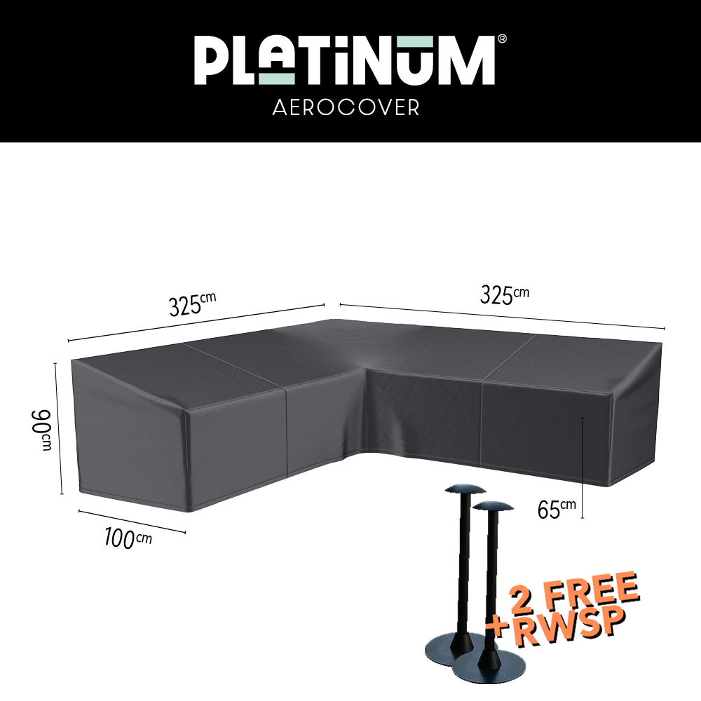 High lounge corner cover 325 x 325 x 100 H: 90 - 65 cm 