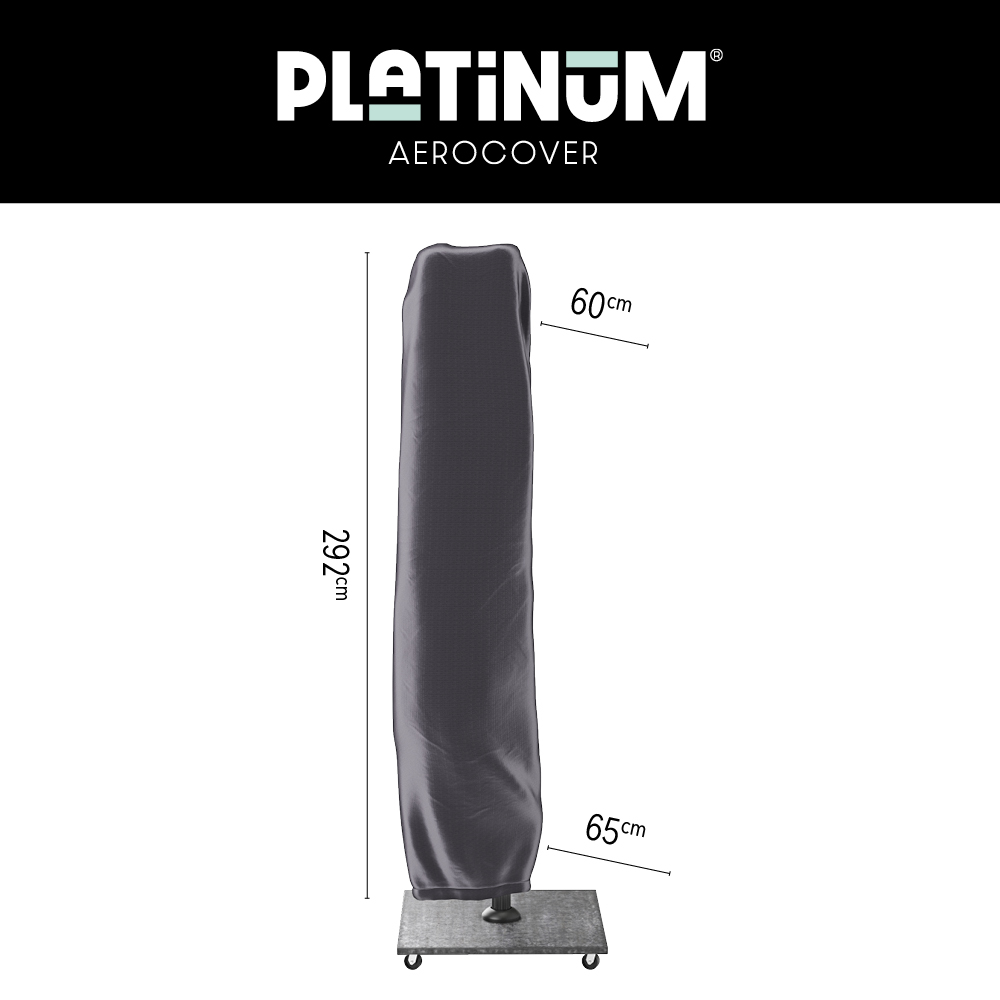 Protection sleeve for large free pole parasol H: 292 cm