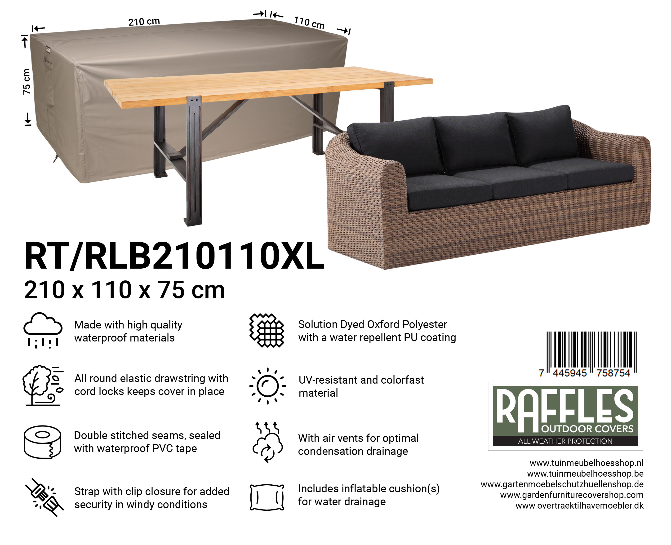 RT210110XL-RLB210110XL_7445945758754-7445945759737zkdc55YUMzMAY Garden sofa cover 210 x 110 H: 75 cm