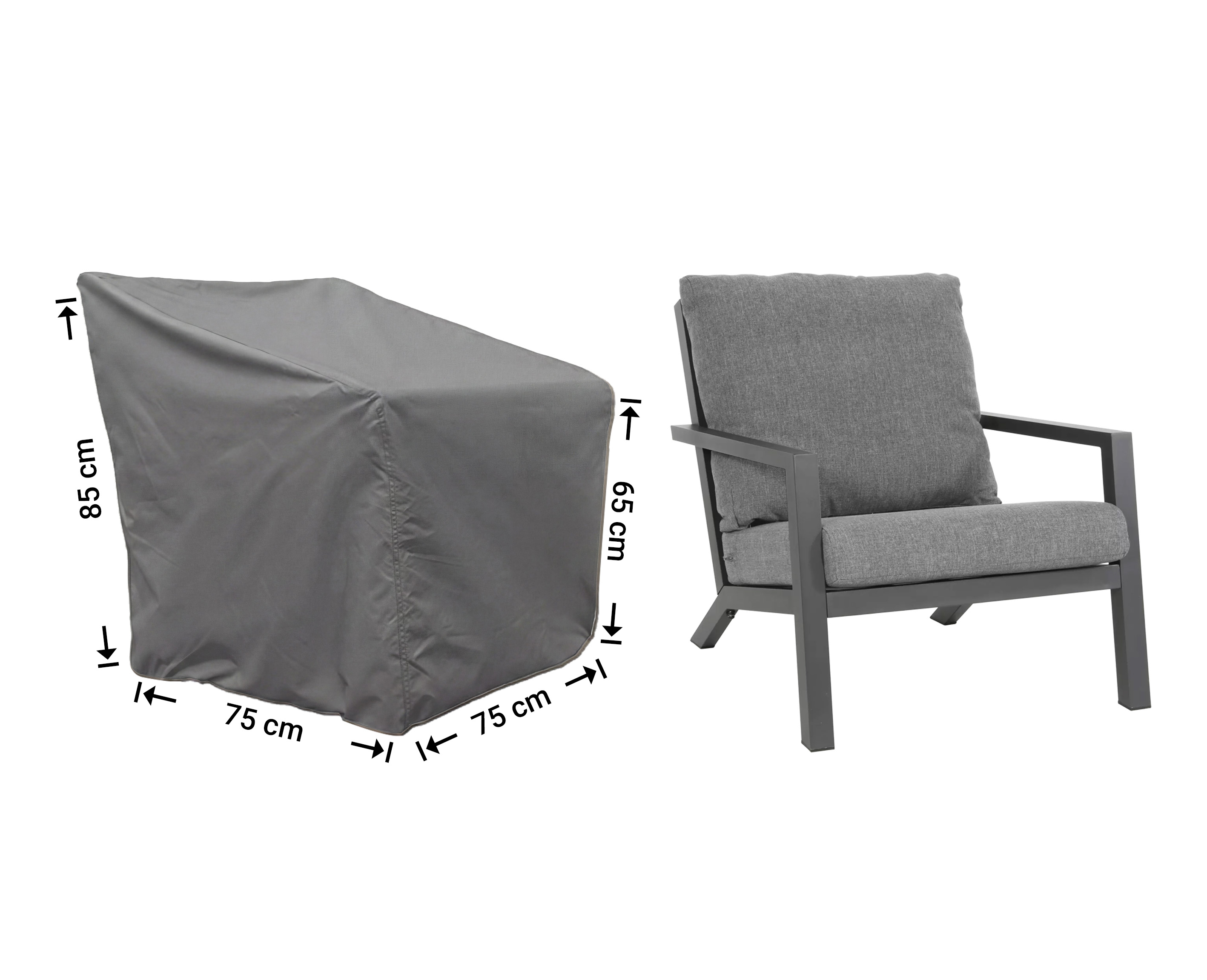 Raffles Covers lounge chair cover sloping high back
