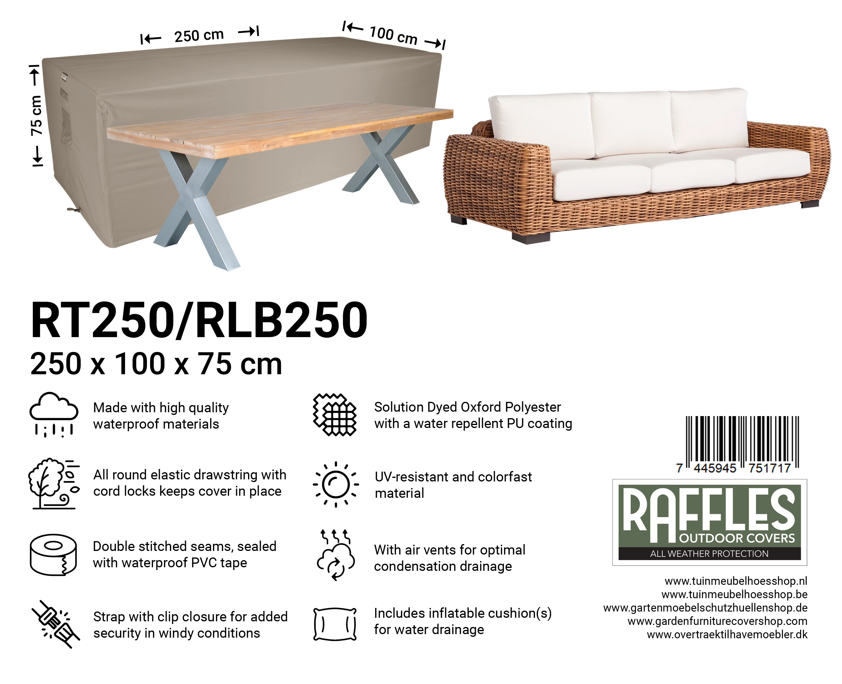 RT250-RLB250_-7445945751717-7445945743750cmQzk7bXUSVp8 Outdoor lounge sofa cover 250 x 100 H: 75 cm