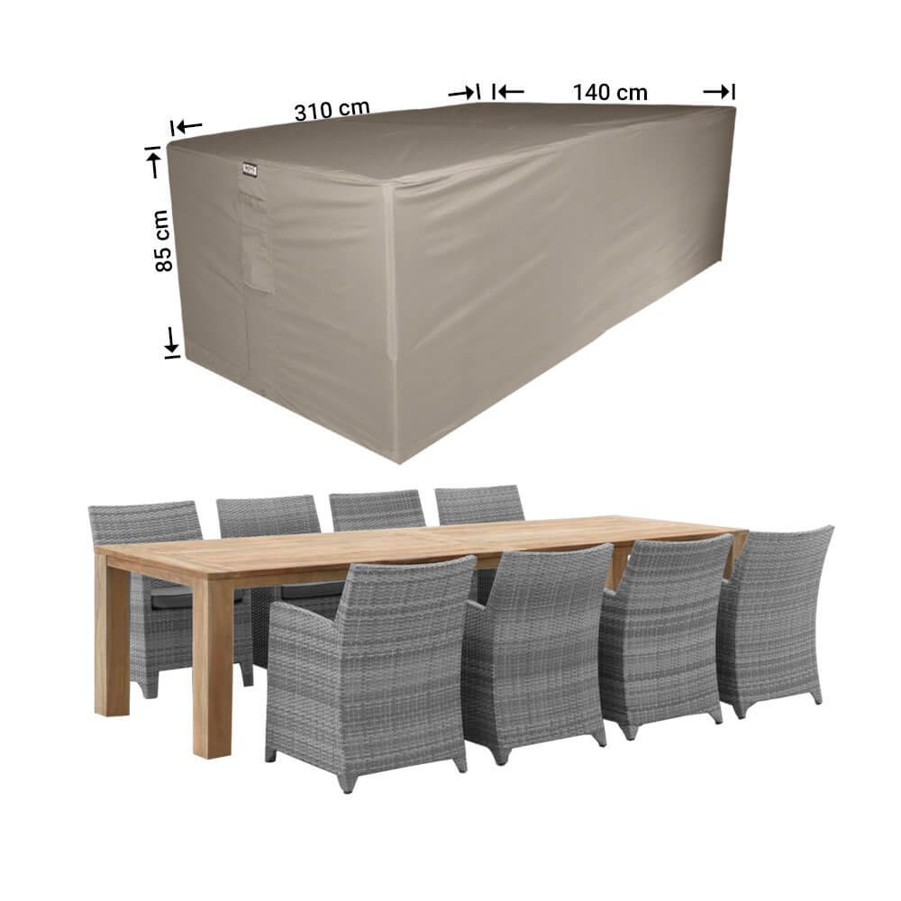 Rectangular outdoor furniture cover 310 x 140 H: 85 cm