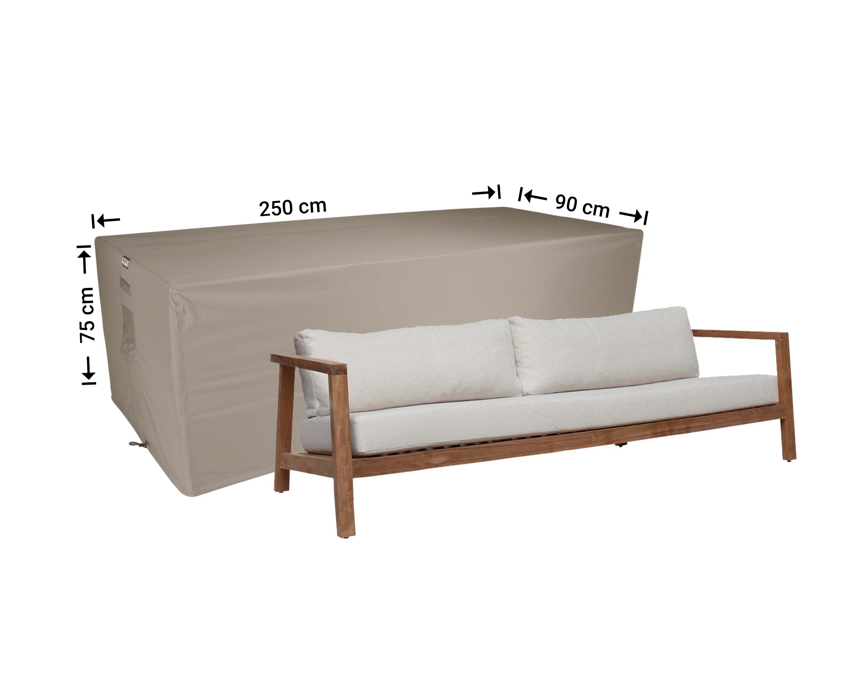 Outdoor lounge sofa cover 250 x 90 H: 75 cm Outdoor lounge sofa cover 250 x 90 H: 75 cm