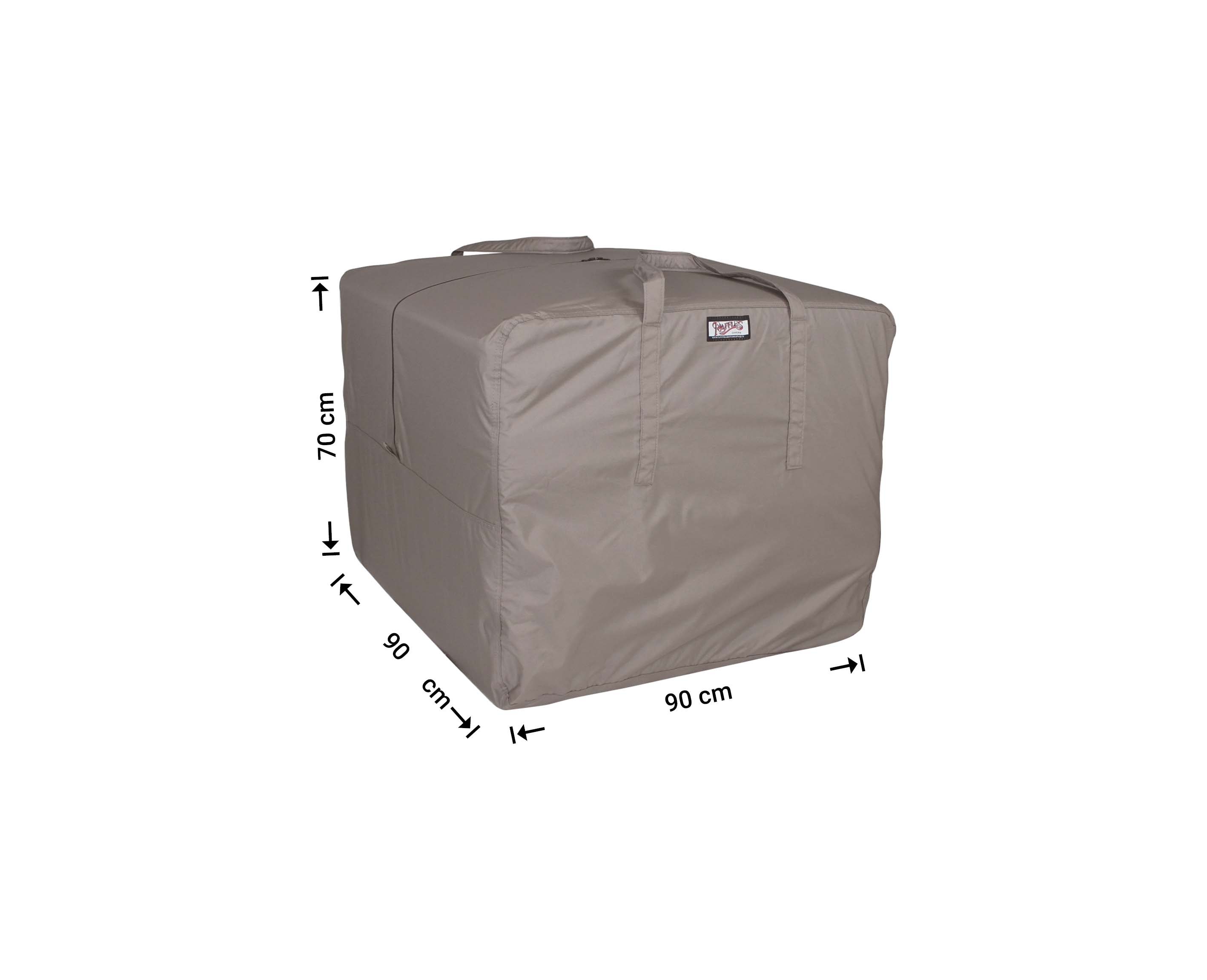 RSB909070_hoes-afmetingen Storage bag for outdoor cushions 90 x 90 H: 70 cm