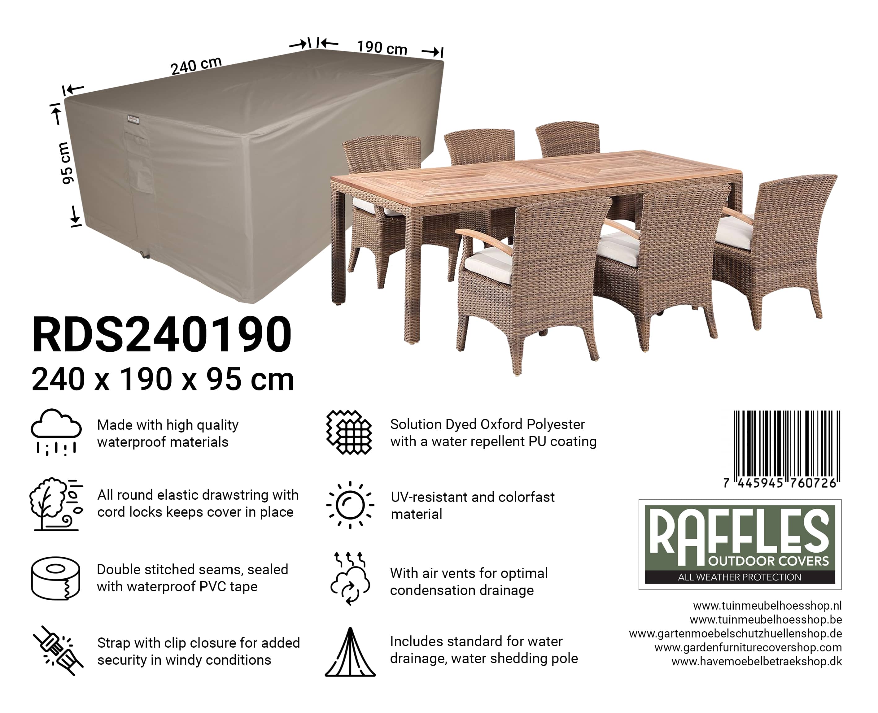 RDS240190-artworkwShrQM2xPEaOg Cover for rectangular dining set 240 x 190 H: 95 cm