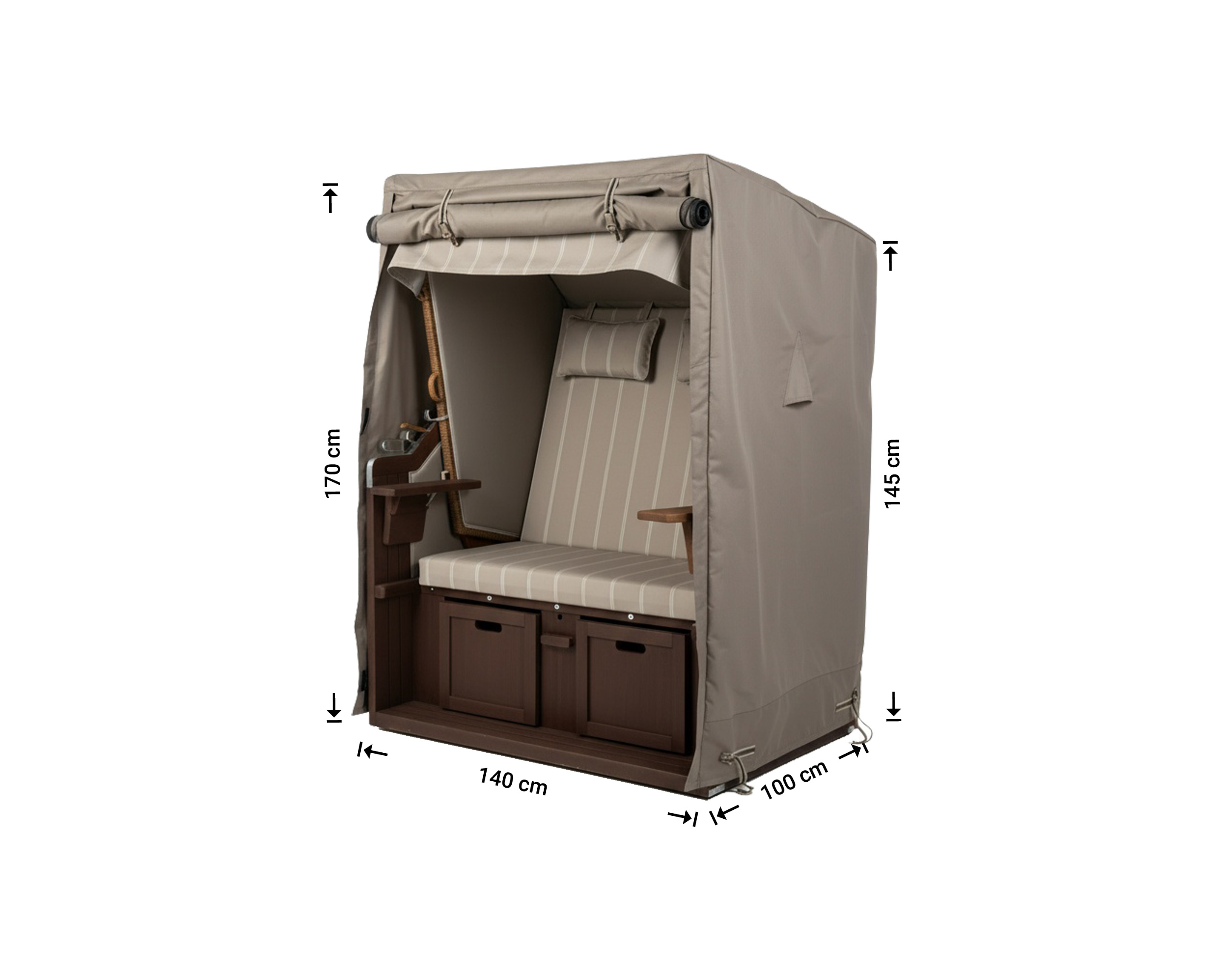 Beach Chair cover 140 x 100 H: 170 / 145 cm Beach Chair cover 140 x 100 H: 170 / 145 cm