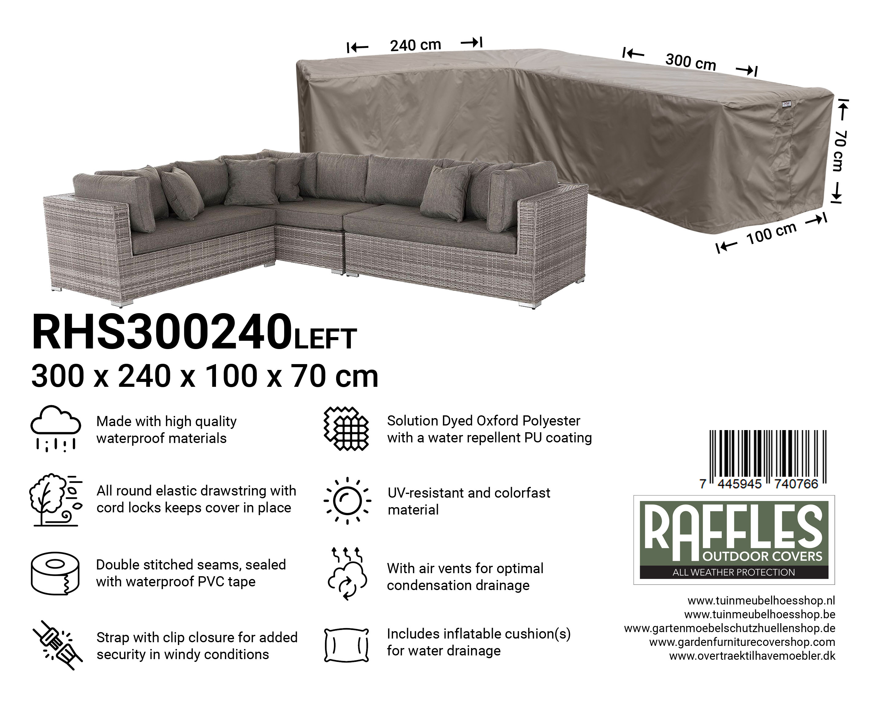 RHS300240left_7445945740766DMs0rAfdqMqqv Cover for L-shaped corner sofa 300 x 240 x 100, H: 70 cm
