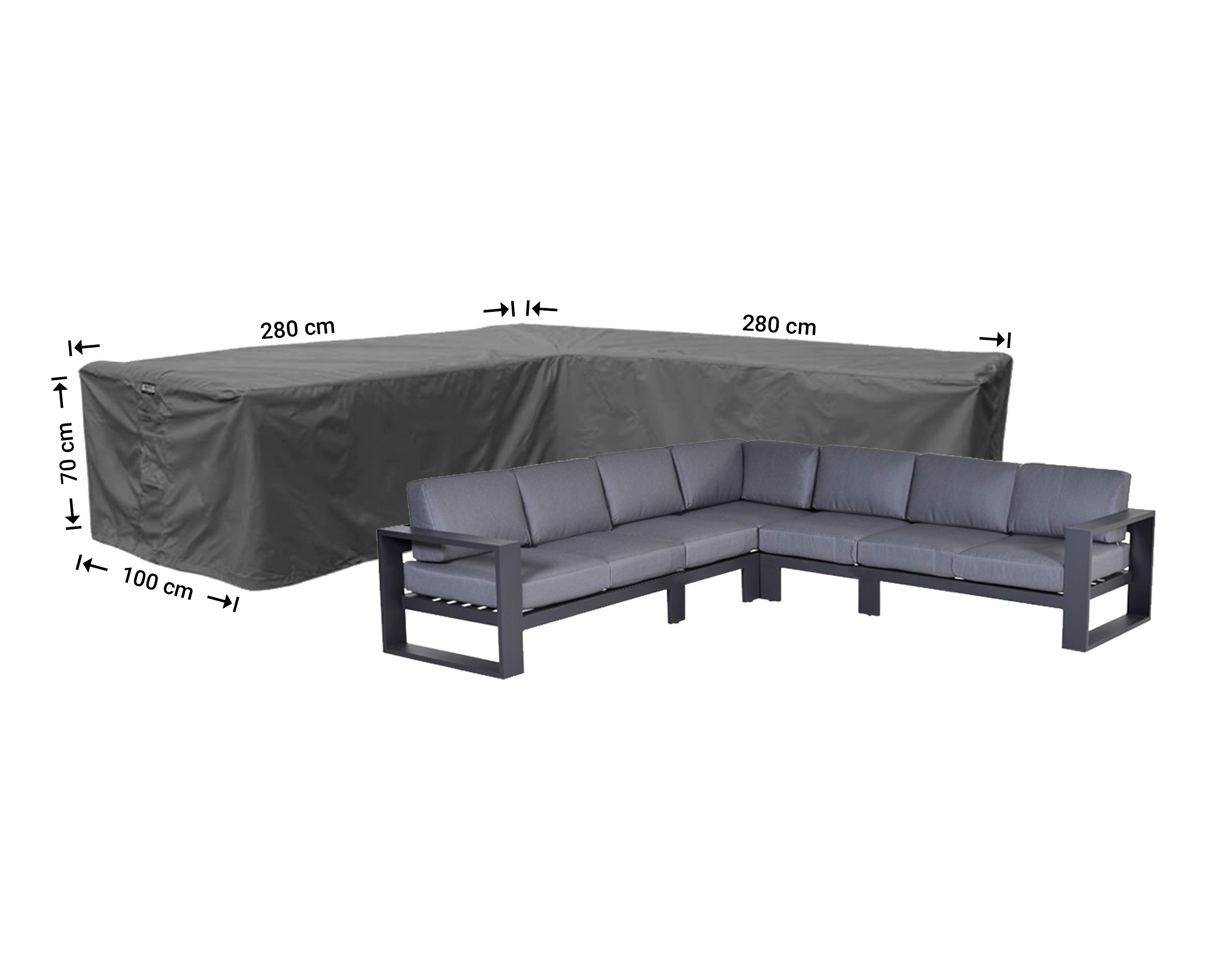 Raffles Covers L-shaped corner sofa covers with equal sides