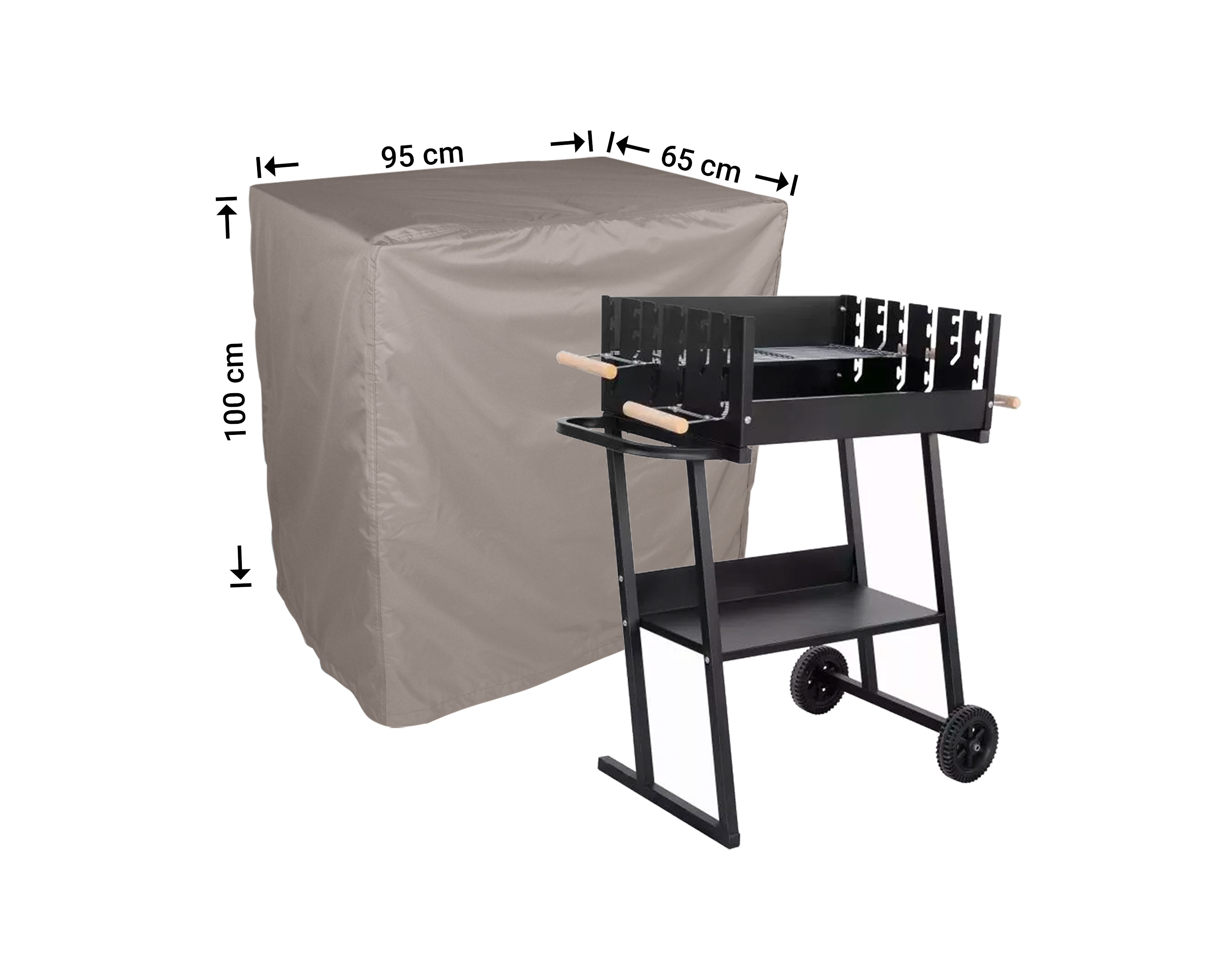 BBQ cover 95 x 65 H: 100 cm BBQ cover 95 x 65 H: 100 cm