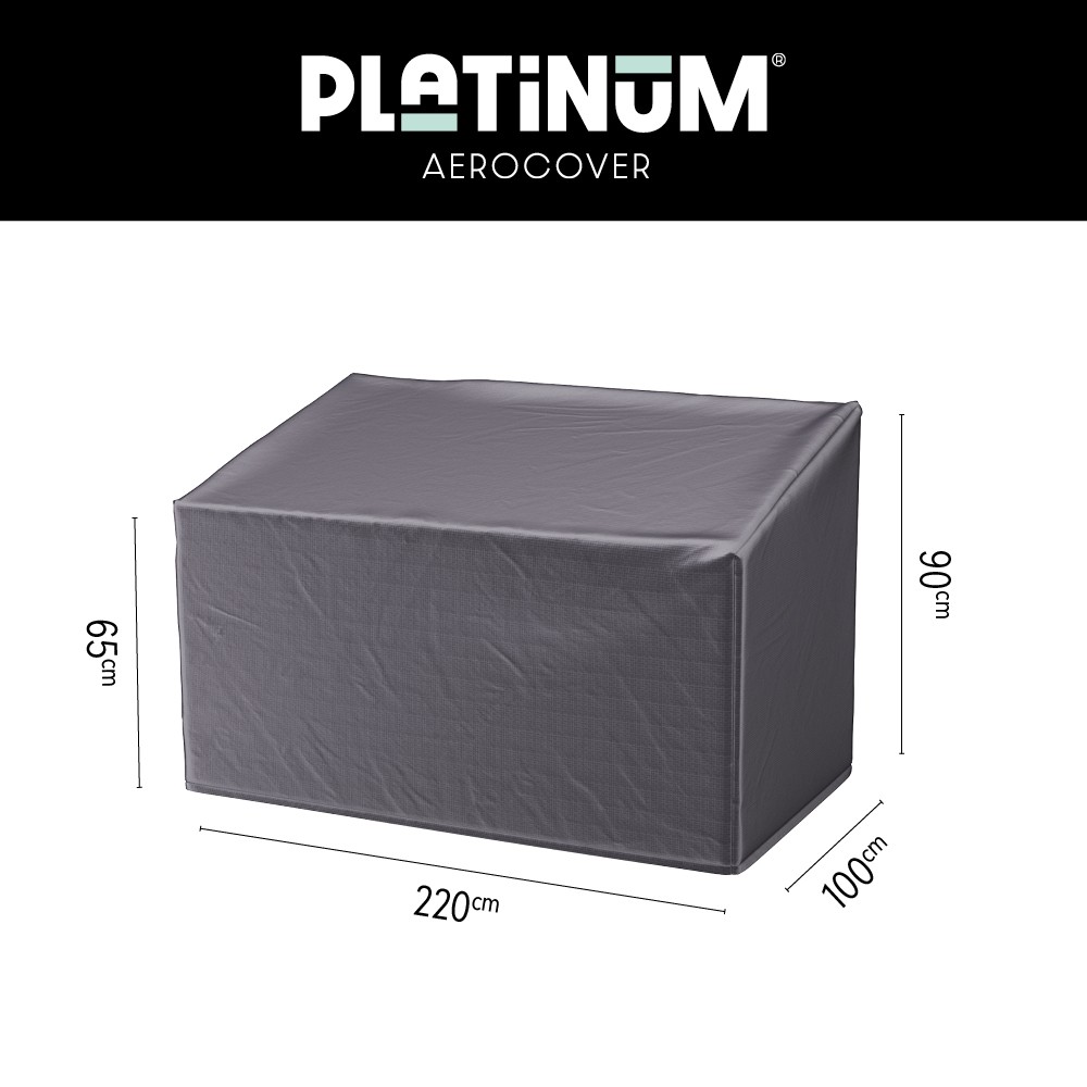 Cover for lounge bench 220 x 100 H: 90 / 65 cm