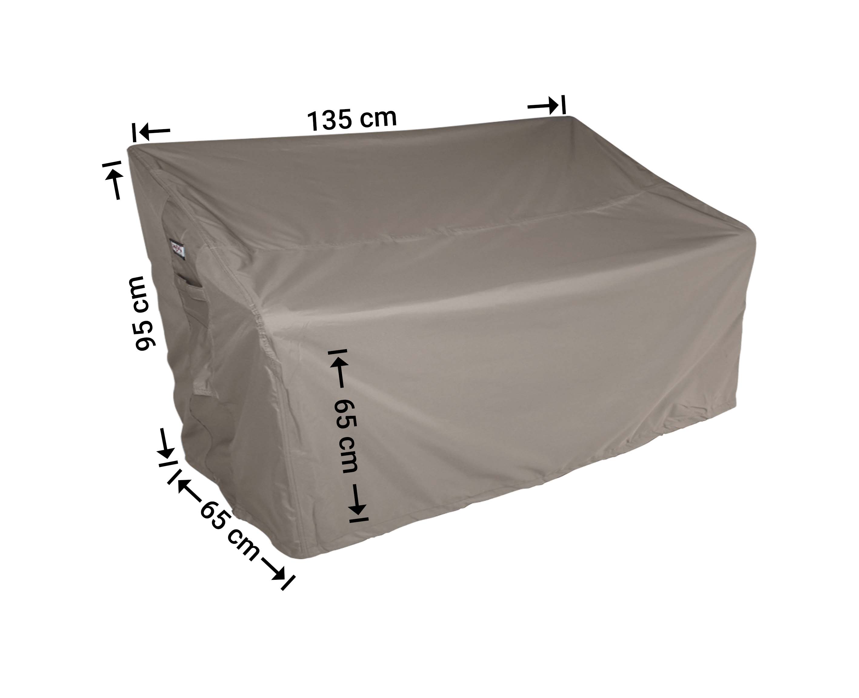 RTGB135_-8720828090060 Beschermhoes voor tuinbank 135 x 65 H: 95/65 cm