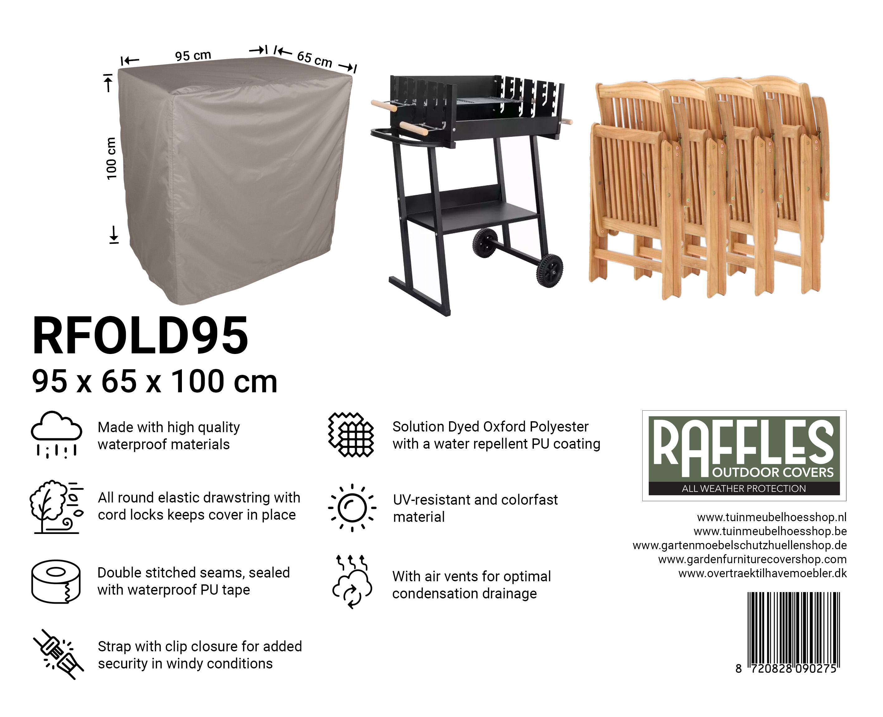 Garden chair cover 95 x 65 H: 100 cm Garden chair cover 95 x 65 H: 100 cm