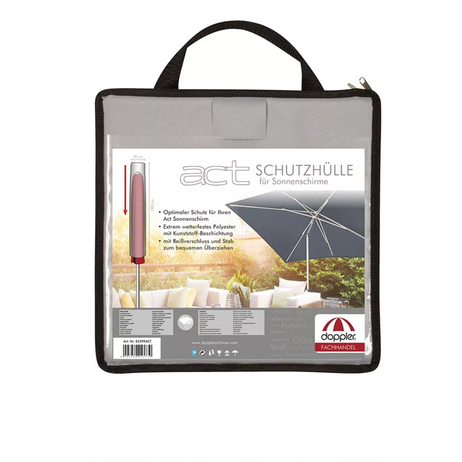 Protection cover for garden parasol H: 182 cm